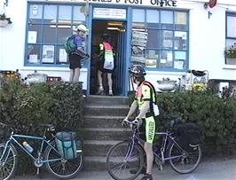Getting refreshments from Helford Post Office
